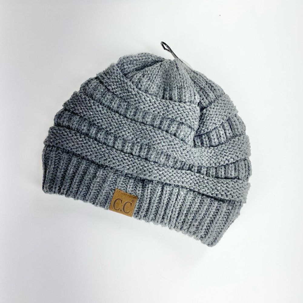 C.C Grey knit beanie